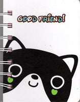 Vintage Good Friend Cat Rare Small Spiral Notebook