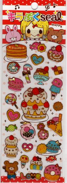 Pool Cool Vintage Love Sweets Rare PVC Sticker Sheet