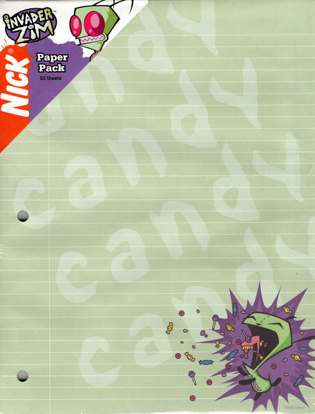 Vintage 2005 Invader Zim Rare Deadstock Paper Pack Refill