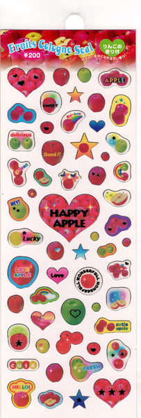 Kamio Vintage Happy Apple Rare Sticker Sheet