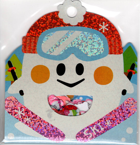 Q-Lia Vintage Skiing Rare Sticker Sack