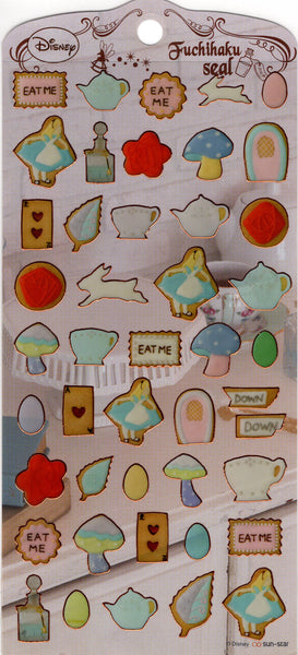 Sun Star Disney Vintage Alice In Wonderland Rare Sticker Sheet