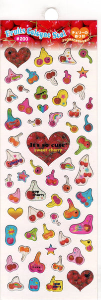 Kamio Vintage Sweet Cherry Rare Sticker Sheet