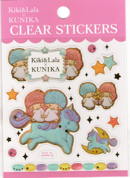 Sanrio 2015 Little Twin Stars Kiki & Lala Deadstock Rare Sticker Sheet