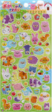 Q-Lia Vintage Farm Animals Rare Sparkly PVC Sticker Sheet