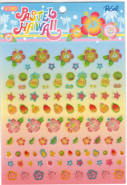 Basel Vintage Pastel Hawaii Rare Jumbo Sticker Sheet