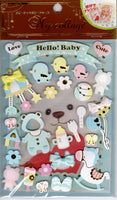 Kamio Vintage Baby Rare 3D Sticker Sheet W/ Card