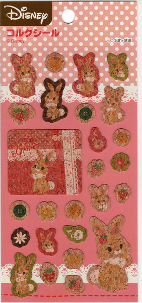 Sun Star Disney Vintage Miss Bunny Rare Textured Sticker Sheet