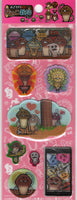 Namepara Vintage Osawari Tantei Nameko Saibai Kit Rare Lenticular 3D Sticker Sheet