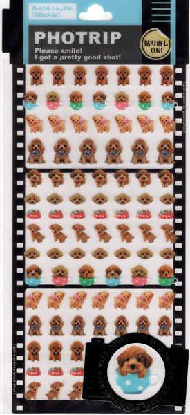 Q-Lia Vintage Photrip Puppy Sticker Sheet