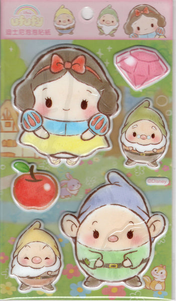 Disney Ufufy Snow White Deadstock Puffy Sticker Sheet