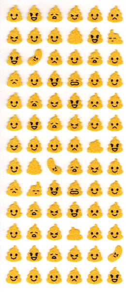 Poop Rare Fuzzy Sticker Sheet