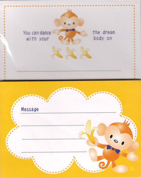 Synapse Japan Vintage Monkey Rare Mini Letter Pad