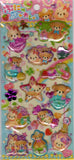 Q-Lia Vintage Cutie Time Rare Puffy Shaker Sticker Sheet