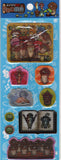 Namepara Vintage Osawari Tantei Nameko Saibai Kit Rare Lenticular 3D Sticker Sheet