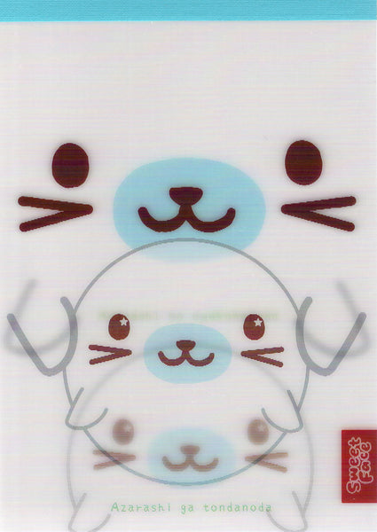 San-x 2010 Very Vintage Sweet Face Seal Rare Lenticular Large Memo Pad