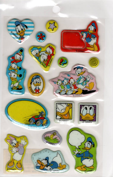 Sun Star Disney Vintage Donald Duck Rare Puffy Sticker Sheet