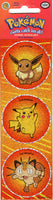 Sandylion 1999 Vintage Pokemon Eevee Pikachu Meowth Rare Sticker Sheet