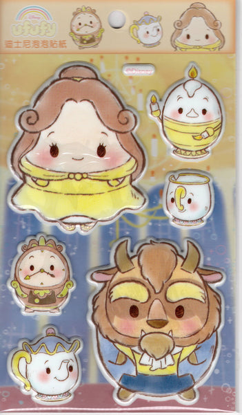 Disney Ufufy Belle Beauty And The Beast Deadstock Puffy Sticker Sheet