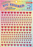 Kamio Vintage Hearts Rare Jumbo Sticker Sheet