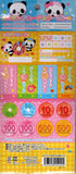 Pool Cool Vintage Panda Doughtnut Rare 3D Sticker Sheet