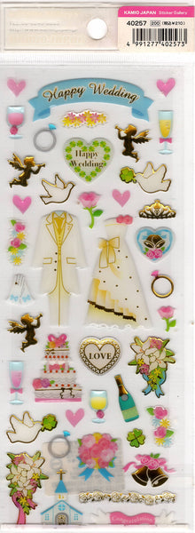 Kamio Vintage Happy Wedding Rare PVC Sticker Sheet