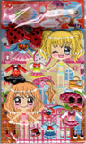 Pool Cool Vintage Kawaii Girls Rare 3D 3-Sheet Sticker Sheet