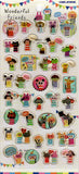 Kamio Vintage Wonderful Friends Rare 3D Sticker Sheet