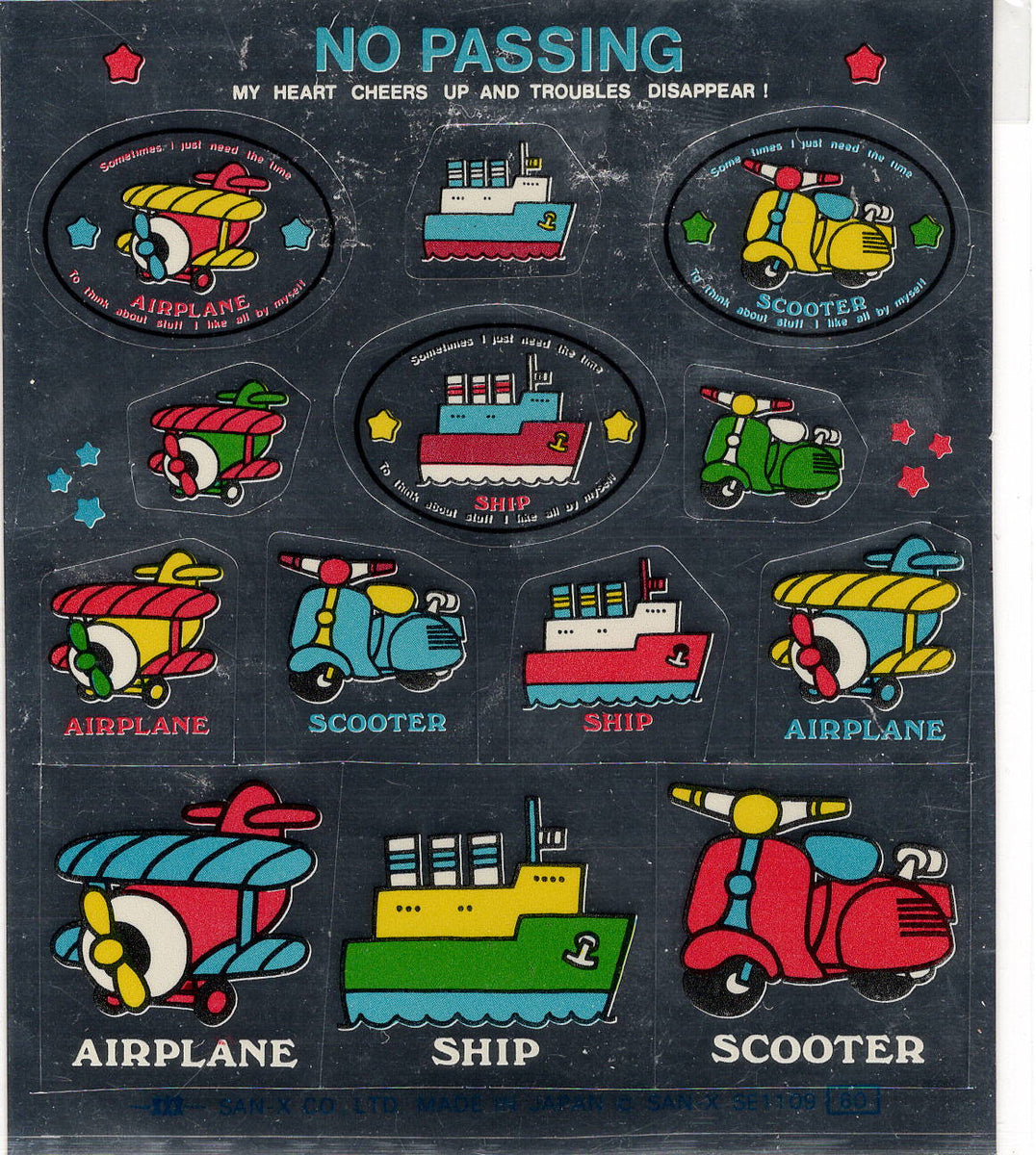 San-x Vintage No Passing Rare Sticker Sheet – kawaiipaperdream