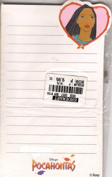 Disney Vintage Pocahontas Rare Medium Memo Pad