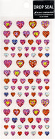 Active Corp. Vintage Hearts Rare PVC Sticker Sheet