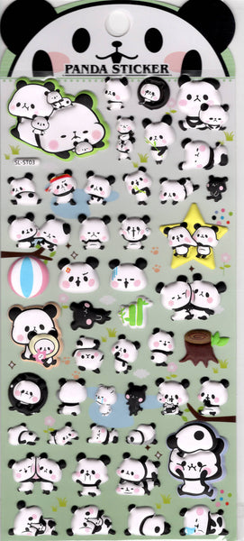 Panda Puffy Sticker Sheet