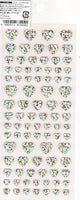 Active Corp. Vintage Hearts Rare PVC Sticker Sheet