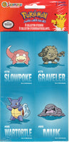 Sandylion 1999 Vintage Pokemon Slowpoke Graveler Wartortle Muk Rare 2-Sheet Sticker Sheet