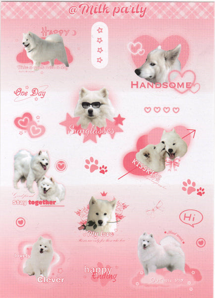 Milk Party Dog Sticker Sheet