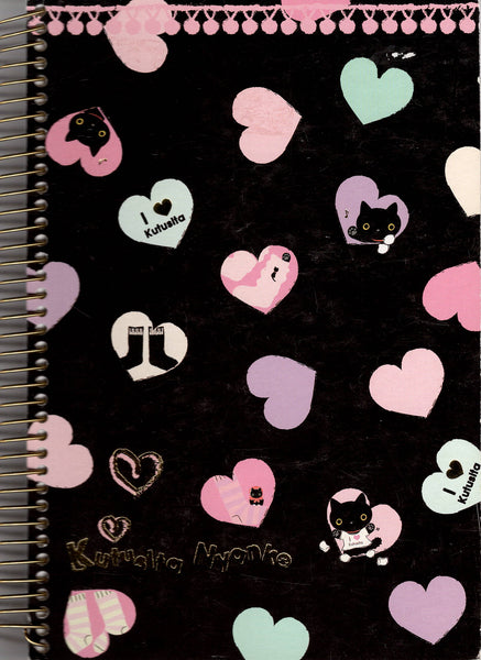 San-x 2010 Vintage Kutusita Nyanko Rare Large Spiral Notebook