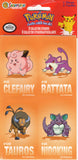 Sandylion 1999 Vintage Pokemon Clefairy Rattata Tauros Nidoking Rare 2-Sheet Sticker Sheet