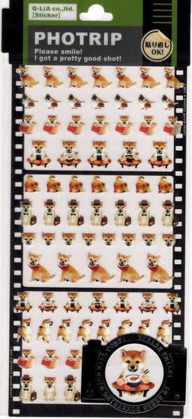 Q-Lia Vintage Photrip Shiba Inu Sticker Sheet