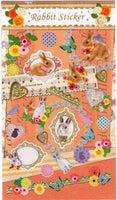 Heart Art Collection Vintage Rabbit Rare Sticker Sheet