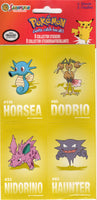 Sandylion 1999 Vintage Pokémon Horsea Dodrio Nidorino Haunter Rare 2-Sheet Sticker Sheet