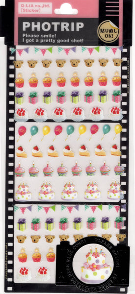 Q-Lia Vintage Photrip Birthday Sticker Sheet