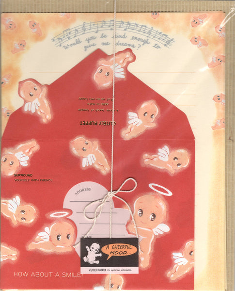 Kamio Vintage Angel Kewpie Rare Letter Set