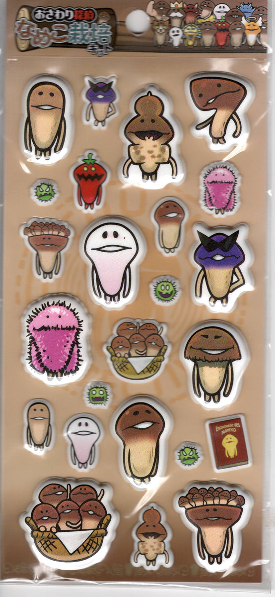 Namepara Vintage Osawari Tantei Nameko Saibai Kit Rare Puffy Sticker S ...