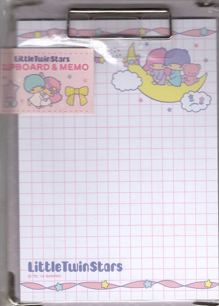 Sanrio 2014 Little Twin Stars Rare Memo Pad Clipboard