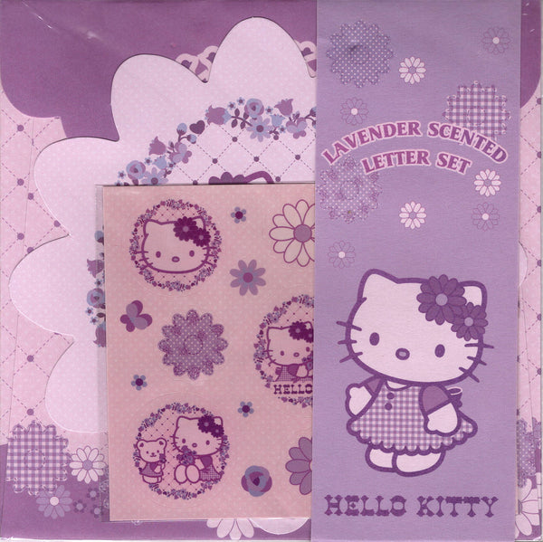 Sanrio 2007 Vintage Hello Kitty Lavender Scented Rare Letter Set
