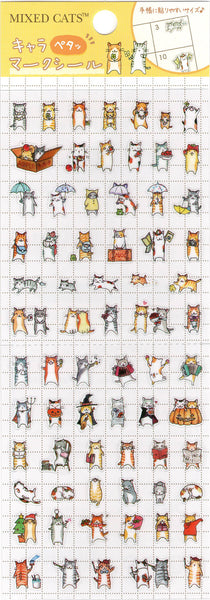 San-x Vintage Mixed Cats Rare Sticker Sheet