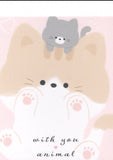 Kamio With You Animal Cat Mini Memo Pad
