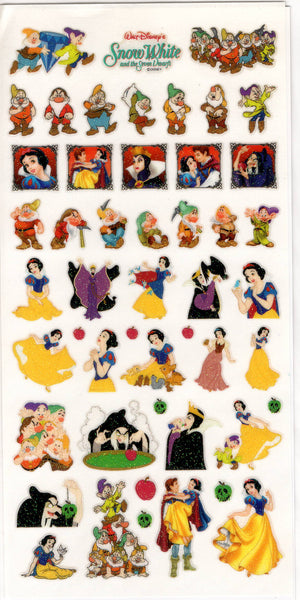 Disney Vintage Snow White And The Seven Dwarfs Rare Sticker Sheet