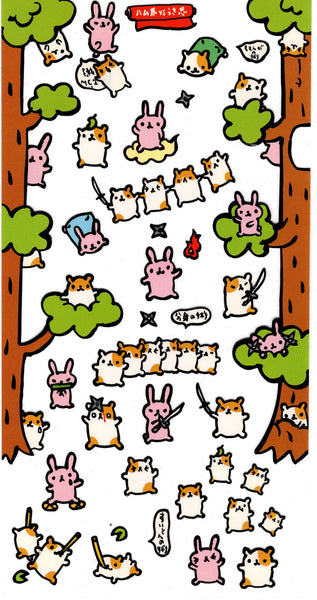 Vintage Animal Sword Rare Sticker Sheet