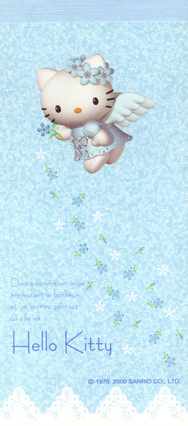 Sanrio 2000 Vintage Hello Kitty Blue Angel Rare Long Memo Pad